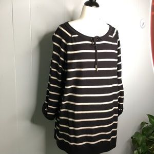 Andrea Jovine Black white nautical look sweater 1x